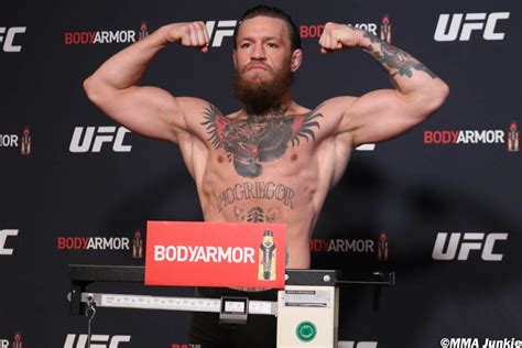 conor mcgregor ufc 246 official weigh ins mma junkie