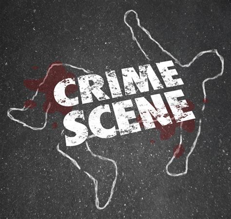 Crime Scene Violent Murder Homicide Forbidden Area Stock Illustration