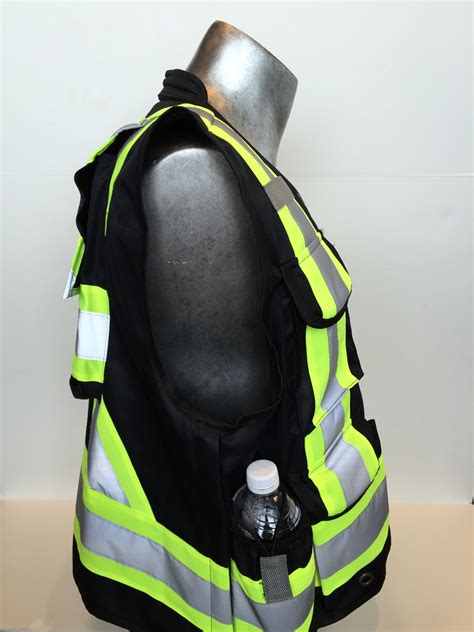 Surveyors Vest Black W Back Pockets Columbia Fire And Safety Ltd
