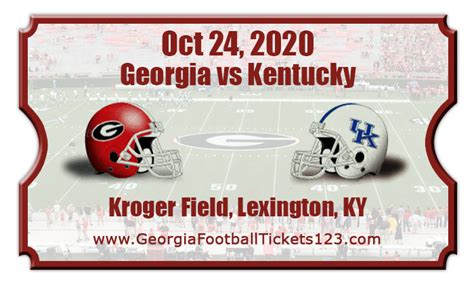 Georgia Bulldogs Vs Kentucky Wildcats Football Tickets 112120
