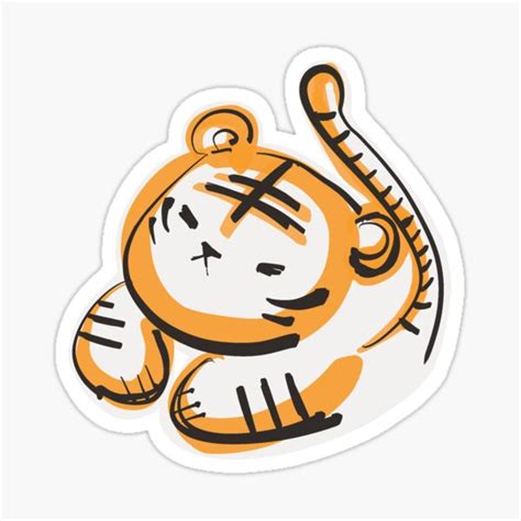 Tiger Kitten Sticker For Sale By Puffpowder Redbubble