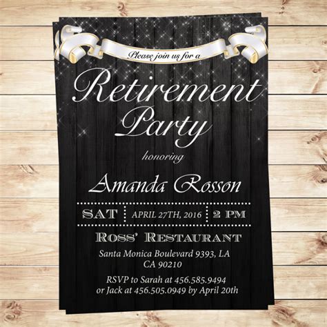 Free Printable Retirement Party Invitations Sample Template