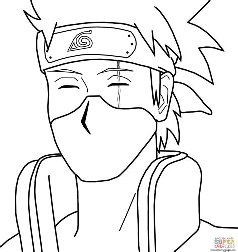 Kakashi Hatake From Naruto Coloring Page Printable