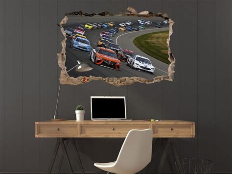 Nascar Racing Cars Wall Sticker Car Wall Decal Nascar Prints Etsy