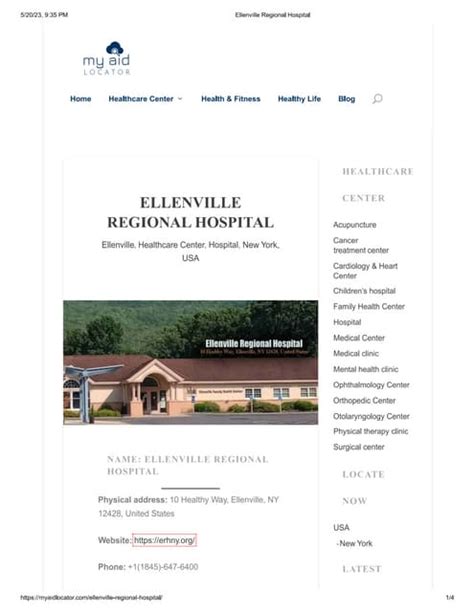 Ellenville Regional Hospital Pdf