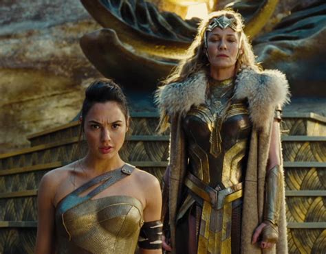 wonder woman and connie nielsen as queen hippolyta wonder woman gal gadot as the amazonian