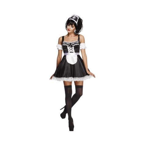 smiffy s adult women s fever flirty french maid costume dress headpiece and maid french