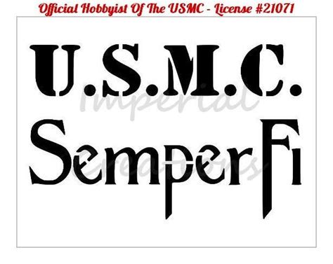 Semper Fi Marines Usmc Star Stencil Stencils Stencil Designs