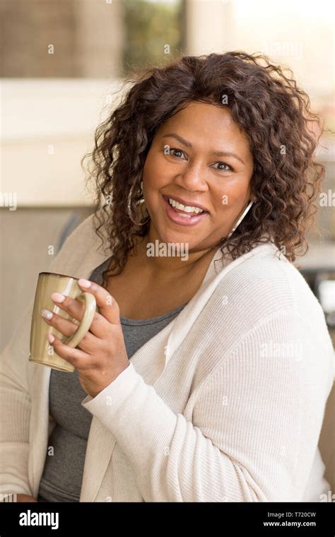 Mature African American Woman Smiling Stock Photo Alamy