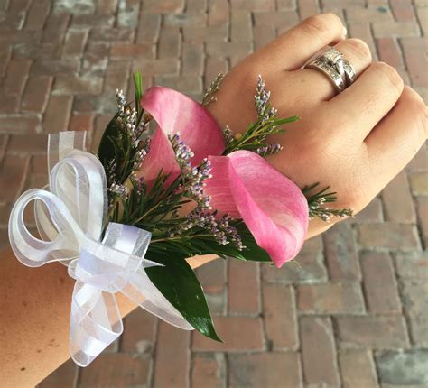 Pink Calla Lily Wrist Corsage By Love In Bloom Florist Key West Wrist