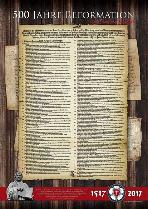 Luthers 95 Thesen Zum Nachlesen 500 Jahre Reformation Farbwaehlerde