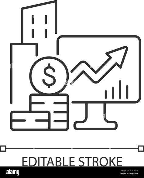 Company Stocks Linear Icon Stock Vector Image And Art Alamy