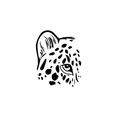 Stylized Creative Leopard Face Silhouette Design Leopard Head