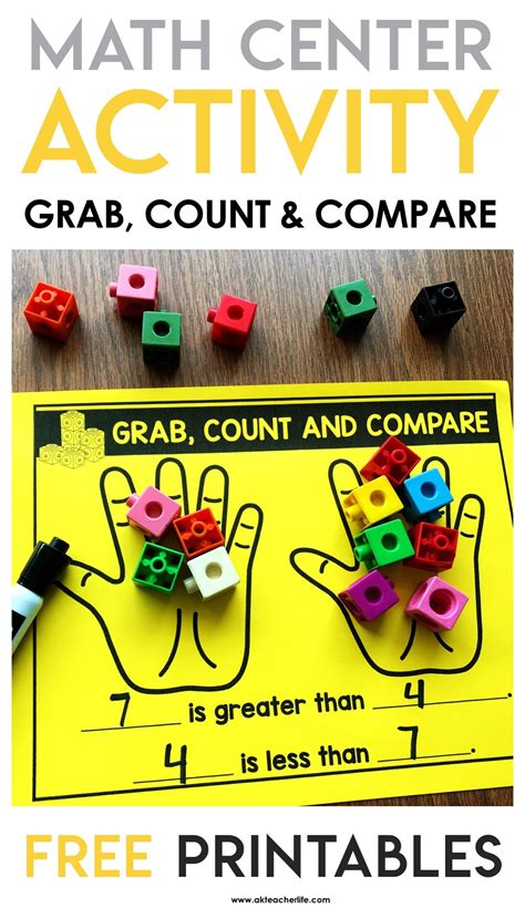 Comparing Numbers Math Center Activities A Kinderteacher Life Math