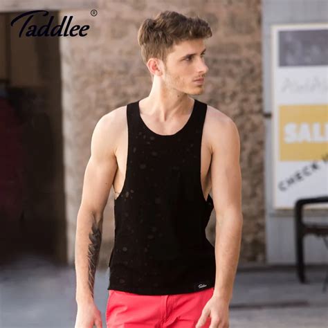 Taddlee Brand Men Tank Top Tee Shirts Sleeveless Fashion Solid Color