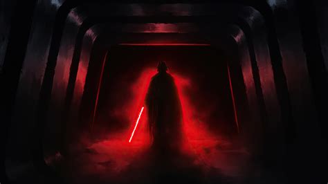 Download Darth Vader With Red Light Bar Dark 2560x1440 Wallpaper Dual