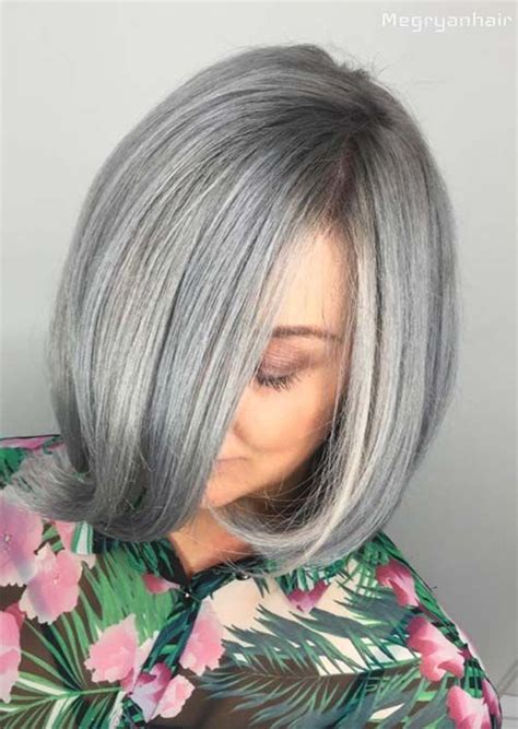 Silver Hair Trend 51 Cool Grey Hair Colors To Try Colored Hair Tips