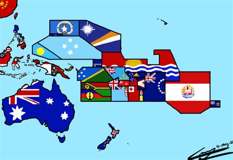 i drew a map of oceania so it is much easier to remember all of the pacific island countries and