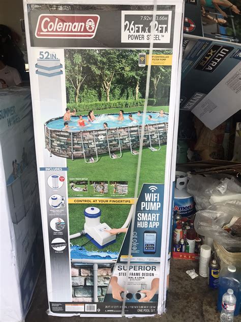 Coleman 26 X 52 Power Steel Oval Above Ground Pool Set With Wifi Pump