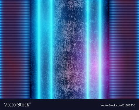 Futuristic Glow Background With Blue Neon Lights Vector Image