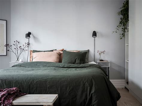 Cozy Bedroom In Green And Grey Coco Lapine Designcoco