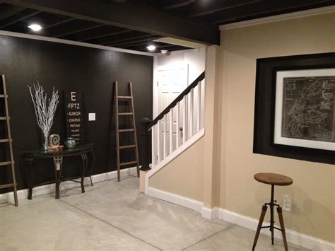 Basement ceiling ideas budget absolutely cheap stylish black. DIY Decor Industrial Basement Remodel