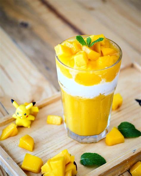 membuat jus mangga kekinian mango thai mudah  murah
