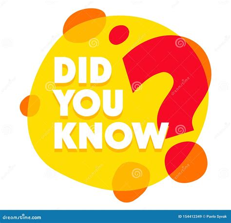 Did You Know Vector Illustration 124344248