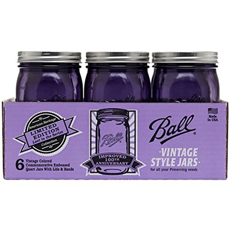 Ball Jar Ball Heritage Collection Quart Jars With Lids And Bands