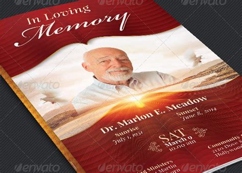 Loving Memory Funeral Program Template Godserv Designs