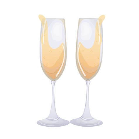 Two Glasses Of Champagne On A Transparent Background 19618041 Png