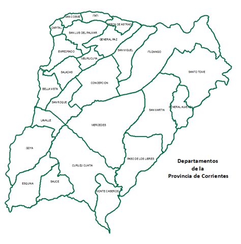 Mapas De Las Provincias De Argentina Y Sus Departamentos