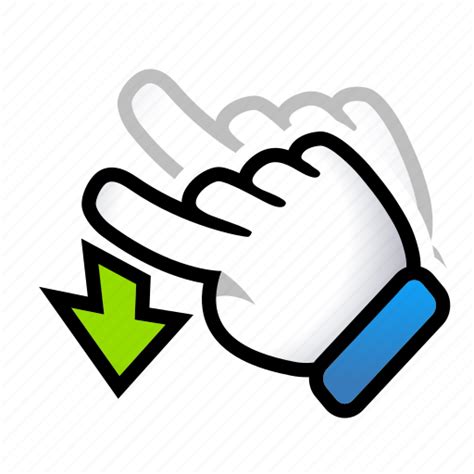 Down Gesture Hand Move Signs Swipe Icon Download On Iconfinder