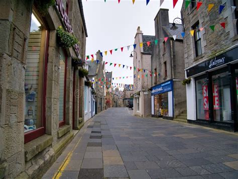 Commercial Street In The Town Centre Of Lerwick Capital Of Shetland