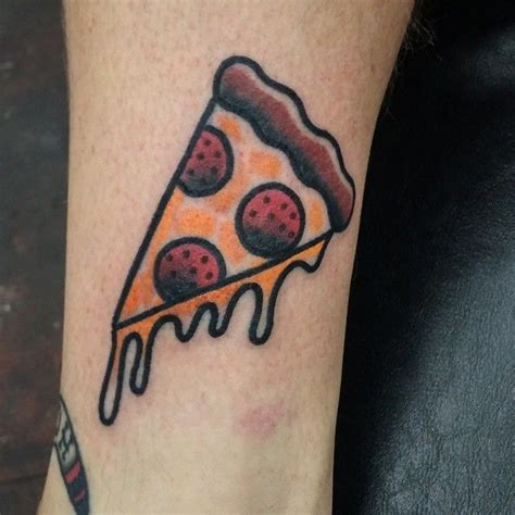 Got To Tattoo This Awesome Pizza Today On Joshuawoodard Super Cool Dudes Pizza Tattoo