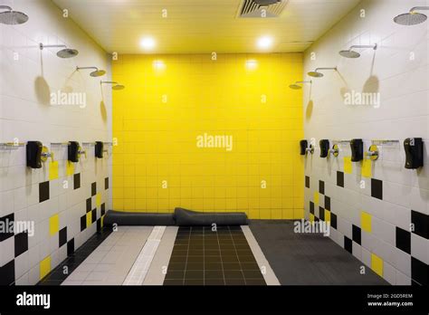 Shower Room In The Gym Stylish Shower Room Stock Photo Alamy