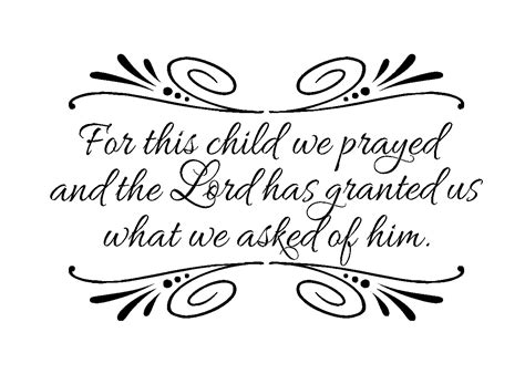 1 Samuel 1 27 Framed For This Child We Prayed