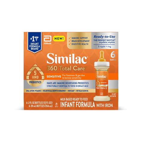 Similac 360 Total Care Sensitive Infant Formula Ready To Feed 2 Fl Oz