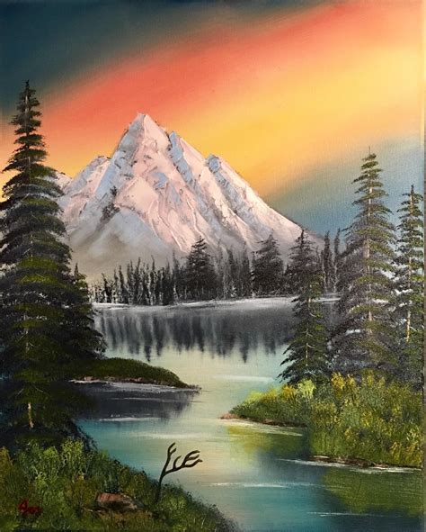 I Finally Did A Bob Ross Painting Pretty Happy With How It Turned Out