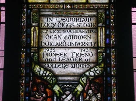 Stained Glass Window In Memory Of Lucy Diggs Slowe One Of The Founders