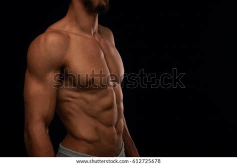 Male Muscular Torso Six Pack Abs Stock Photo 612725678 Shutterstock