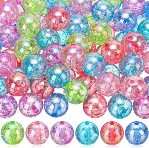 Huquary 170 Pcs Round Bubblegum Beads 20 Mm Multicolor
