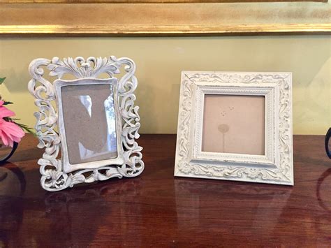 Hand Painted Distressed Photo Frame Vintage White Washed French Style