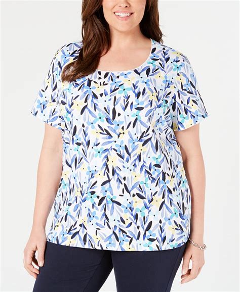Karen Scott Plus Size Printed T Shirt Created For Macys Macys