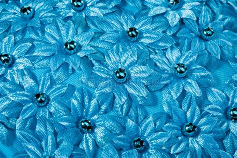 Texture With Fabric Flowers Stock Photo Image Of Cloth Gems 28088894