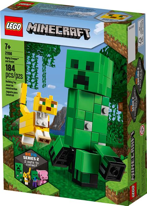 Best Buy Lego Minecraft Bigfig Creeper With Ocelot 21156 6288704