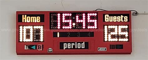 Nevco Basketball Scoreboard Model 2400 W Controller Model Mpc 5 Lot 1
