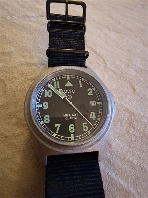 mwc g10 100m water resistant military watch in stainless steel case l military industries