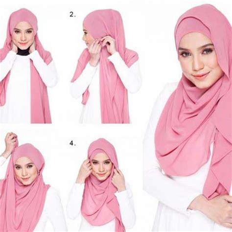 Tutorial Memakai Hijab Pashmina Bahan Satin Ragam Muslim