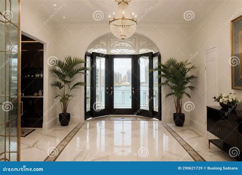 Showcasing Interior Design in Style Pristine Paradise Stock